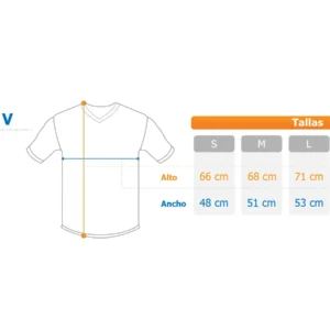 Medidas cuello en V PEINADO Hombre