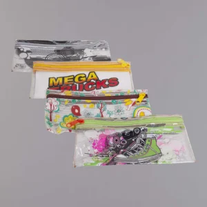 Cartucheras en vinilo transparente